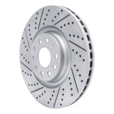 Dynamic Friction 2012-2025 Audi Q3 Front Left Drilled & Slotted Geoperformance Rotor by Dynamic Friction Company 830-74034L