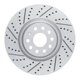 Dynamic Friction 2012-2025 Audi Q3 Front Left Drilled & Slotted Geoperformance Rotor by Dynamic Friction Company 830-74034L
