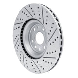 Dynamic Friction 2012-2025 Audi Q3 Front Left Drilled & Slotted Geoperformance Rotor by Dynamic Friction Company 830-74034L