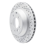 Dynamic Friction 2003-2018 Audi Q7 Rear Left Drilled & Slotted Geoperformance Rotor by Dynamic Friction Company 830-74048L