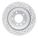 Dynamic Friction 2003-2018 Audi Q7 Rear Left Drilled & Slotted Geoperformance Rotor by Dynamic Friction Company 830-74048L