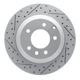 Dynamic Friction 2003-2018 Audi Q7 Rear Left Drilled & Slotted Geoperformance Rotor by Dynamic Friction Company 830-74048L