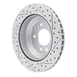 Dynamic Friction 2003-2018 Audi Q7 Rear Left Drilled & Slotted Geoperformance Rotor by Dynamic Friction Company 830-74048L