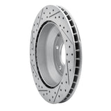 Dynamic Friction 2003-2018 Audi Q7 Rear Right Drilled & Slotted Geoperformance Rotor by Dynamic Friction Company 830-74048R