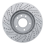 Dynamic Friction 2003-2018 Porsche Cayenne Right Front Drilled & Slotted Geoperformance Rotor by Dynamic Friction Company 830-74049D