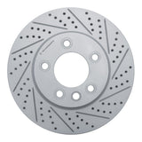 Dynamic Friction 2003-2018 Porsche Cayenne Right Front Drilled & Slotted Geoperformance Rotor by Dynamic Friction Company 830-74049D