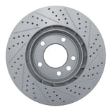 Dynamic Friction 2003-2018 Porsche Cayenne Left Front Drilled & Slotted Geoperformance Rotor by Dynamic Friction Company 830-74050D
