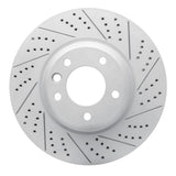 Dynamic Friction 2003-2015 Audi Q7 Right Front Drilled & Slotted Geoperformance Rotor by Dynamic Friction Company 830-74052D