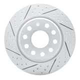 Dynamic Friction 2005-2018 Audi Q3 (Mexico) Rear Left Drilled & Slotted Geoperformance Rotor by Dynamic Friction Company 830-74055L