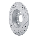 Dynamic Friction 2005-2018 Audi Q3 (Mexico) Rear Left Drilled & Slotted Geoperformance Rotor by Dynamic Friction Company 830-74055L