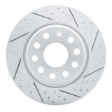 Dynamic Friction 2005-2018 Audi Q3 Rear Right Drilled & Slotted Geoperformance Rotor by Dynamic Friction Company 830-74055R