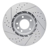 Dynamic Friction 2011-2018 Porsche Cayenne Left Front Drilled & Slotted Geoperformance Rotor by Dynamic Friction Company 830-74057D