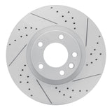 Dynamic Friction 2011-2018 Porsche Cayenne Left Front Drilled & Slotted Geoperformance Rotor by Dynamic Friction Company 830-74057D