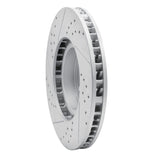 Dynamic Friction 2011-2018 Porsche Cayenne Left Front Drilled & Slotted Geoperformance Rotor by Dynamic Friction Company 830-74057D