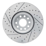 Dynamic Friction 2018-2025 Volkswagen Atlas Front Right Drilled & Slotted Geoperformance Rotor by Dynamic Friction Company 830-74058R