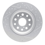 Dynamic Friction 2007-2017 Lexus Ls460 Rear Left Drilled & Slotted Geoperformance Rotor by Dynamic Friction Company 830-75018L