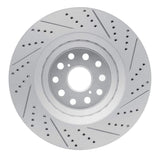Dynamic Friction 2007-2017 Lexus Ls600H Left Rear Drilled & Slotted Geoperformance Rotor by Dynamic Friction Company 830-75021D