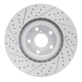 Dynamic Friction 2009-2011 Lexus Gs450H Right Front Drilled & Slotted Geoperformance Rotor by Dynamic Friction Company 830-75028D