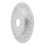 Dynamic Friction 2011-2017 Lexus Ct200H Rear Left Drilled & Slotted Geoperformance Rotor by Dynamic Friction Company 830-75029L