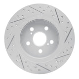 Dynamic Friction 2011-2017 Lexus Ct200H Rear Left Drilled & Slotted Geoperformance Rotor by Dynamic Friction Company 830-75029L