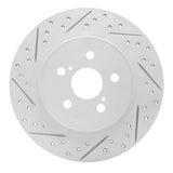 Dynamic Friction 2011-2017 Lexus Ct200H Rear Left Drilled & Slotted Geoperformance Rotor by Dynamic Friction Company 830-75029L