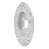 Dynamic Friction 2011-2017 Lexus Ct200H Rear Left Drilled & Slotted Geoperformance Rotor by Dynamic Friction Company 830-75029L