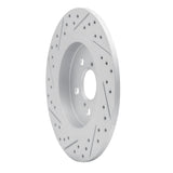Dynamic Friction 2011-2017 Lexus Ct200H Rear Right Drilled & Slotted Geoperformance Rotor by Dynamic Friction Company 830-75029R
