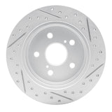 Dynamic Friction 2015-2026 Lexus Nx300H Rear Left Drilled & Slotted Geoperformance Rotor by Dynamic Friction Company 830-75041L
