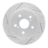 Dynamic Friction 2015-2026 Lexus Nx300H Rear Left Drilled & Slotted Geoperformance Rotor by Dynamic Friction Company 830-75041L