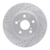 Dynamic Friction 2002-2015 Lexus Is250 Front Left Drilled & Slotted Geoperformance Rotor by Dynamic Friction Company 830-76075L