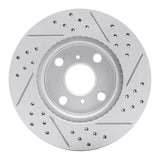 Dynamic Friction 2006-2019 Scion IQ Front Left Drilled & Slotted Geoperformance Rotor by Dynamic Friction Company 830-76078L