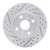 Dynamic Friction 2006-2019 Scion IQ Front Left Drilled & Slotted Geoperformance Rotor by Dynamic Friction Company 830-76078L