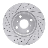 Dynamic Friction 2006-2019 Scion IQ Front Right Drilled & Slotted Geoperformance Rotor by Dynamic Friction Company 830-76078R