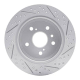 Dynamic Friction 2007-2012 Lexus ES350 Rear Left Drilled & Slotted Geoperformance Rotor by Dynamic Friction Company 830-76079L