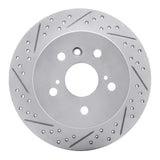 Dynamic Friction 2007-2012 Lexus ES350 Rear Left Drilled & Slotted Geoperformance Rotor by Dynamic Friction Company 830-76079L