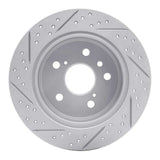 Dynamic Friction 2007-2012 Lexus ES350 Rear Right Drilled & Slotted Geoperformance Rotor by Dynamic Friction Company 830-76079R