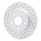 Dynamic Friction 2008-2018 Pontiac Vibe Rear Left Drilled & Slotted Geoperformance Rotor by Dynamic Friction Company 830-76082L