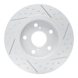 Dynamic Friction 2008-2018 Pontiac Vibe Rear Left Drilled & Slotted Geoperformance Rotor by Dynamic Friction Company 830-76082L