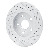 Dynamic Friction 2008-2018 Pontiac Vibe Rear Left Drilled & Slotted Geoperformance Rotor by Dynamic Friction Company 830-76082L