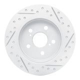 Dynamic Friction 2009-2024 Lexus CT200H Rear Left Drilled & Slotted Geoperformance Rotor by Dynamic Friction Company 830-76083L