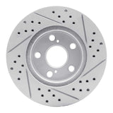 Dynamic Friction 2010-2017 Lexus Ct200H Front Left Drilled & Slotted Geoperformance Rotor by Dynamic Friction Company 830-76087L
