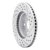 Dynamic Friction 2010-2017 Lexus Ct200H Front Left Drilled & Slotted Geoperformance Rotor by Dynamic Friction Company 830-76087L