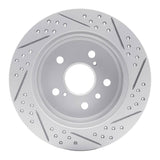 Dynamic Friction 2010-2017 Lexus Ct200H Front Right Drilled & Slotted Geoperformance Rotor by Dynamic Friction Company 830-76087R
