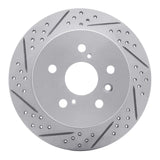 Dynamic Friction 2010-2017 Lexus Ct200H Front Right Drilled & Slotted Geoperformance Rotor by Dynamic Friction Company 830-76087R