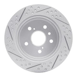 Dynamic Friction 2012-2018 Lexus ES300h Rear Right Drilled & Slotted Geoperformance Rotor by Dynamic Friction Company 830-76091R