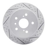 Dynamic Friction 2012-2018 Lexus ES300h Rear Right Drilled & Slotted Geoperformance Rotor by Dynamic Friction Company 830-76091R