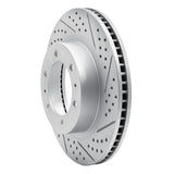 Dynamic Friction 2003-2023 Toyota 4Runner Front Right Drilled & Slotted Geoperformance Rotor by Dynamic Friction Company 830-76128R