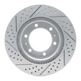 Dynamic Friction 2003-2023 Toyota 4Runner Front Right Drilled & Slotted Geoperformance Rotor by Dynamic Friction Company 830-76128R