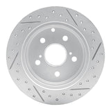 Dynamic Friction 2006-2018 Lexus Hs250H Rear Left Drilled & Slotted Geoperformance Rotor by Dynamic Friction Company 830-76134L