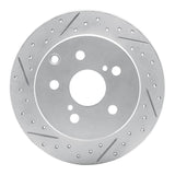 Dynamic Friction 2006-2018 Lexus Hs250H Rear Left Drilled & Slotted Geoperformance Rotor by Dynamic Friction Company 830-76134L